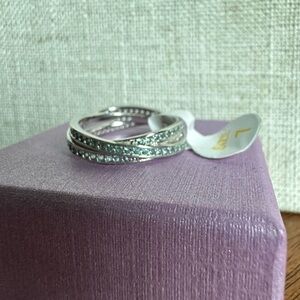 Ring Bomb Party Size 7 The Sterling Club Bluish Green Quartz Twist Ring